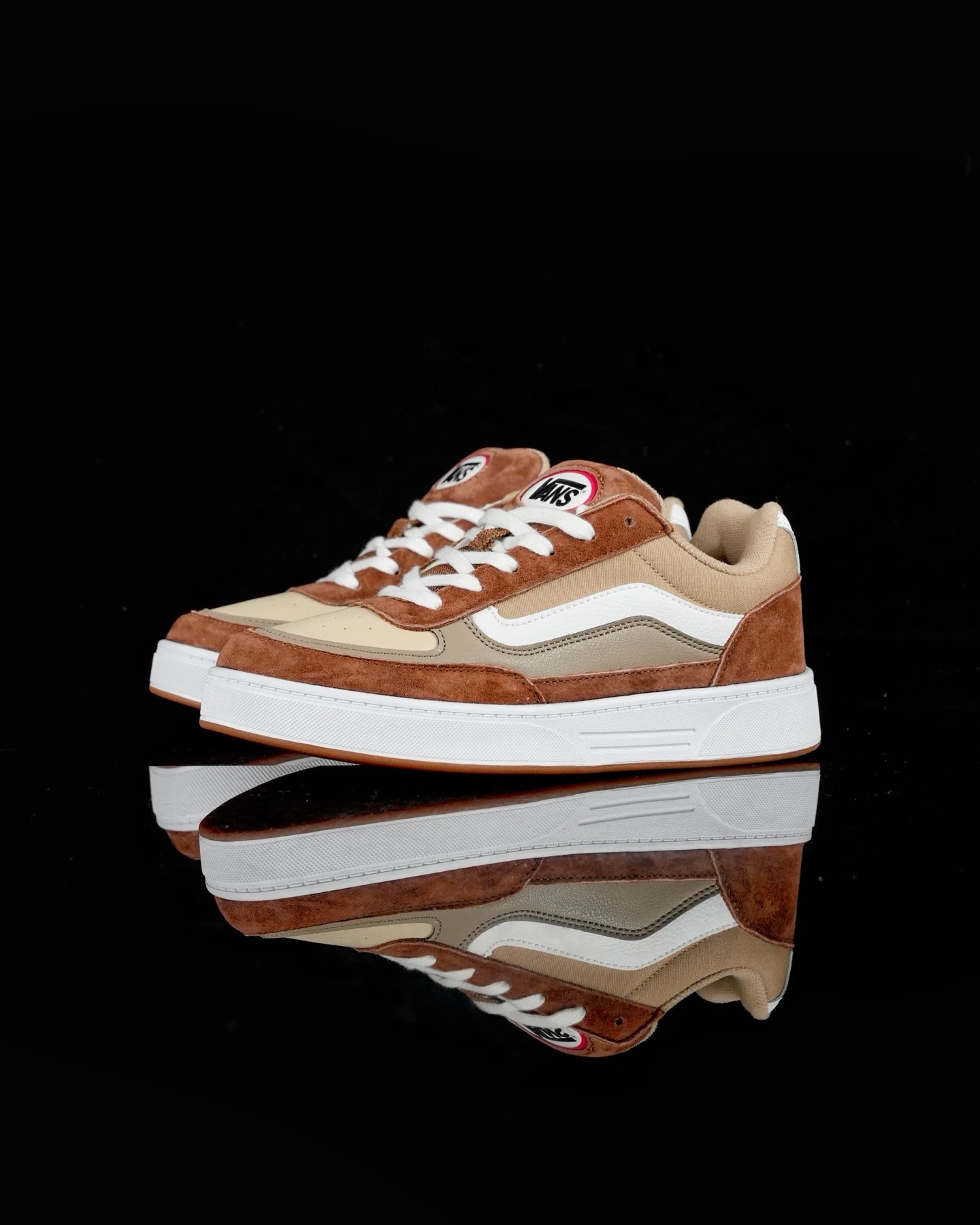 Retro Skate Suede Leather Sneakers Chestnut Brown - Gallery Image 1 - Detailed View