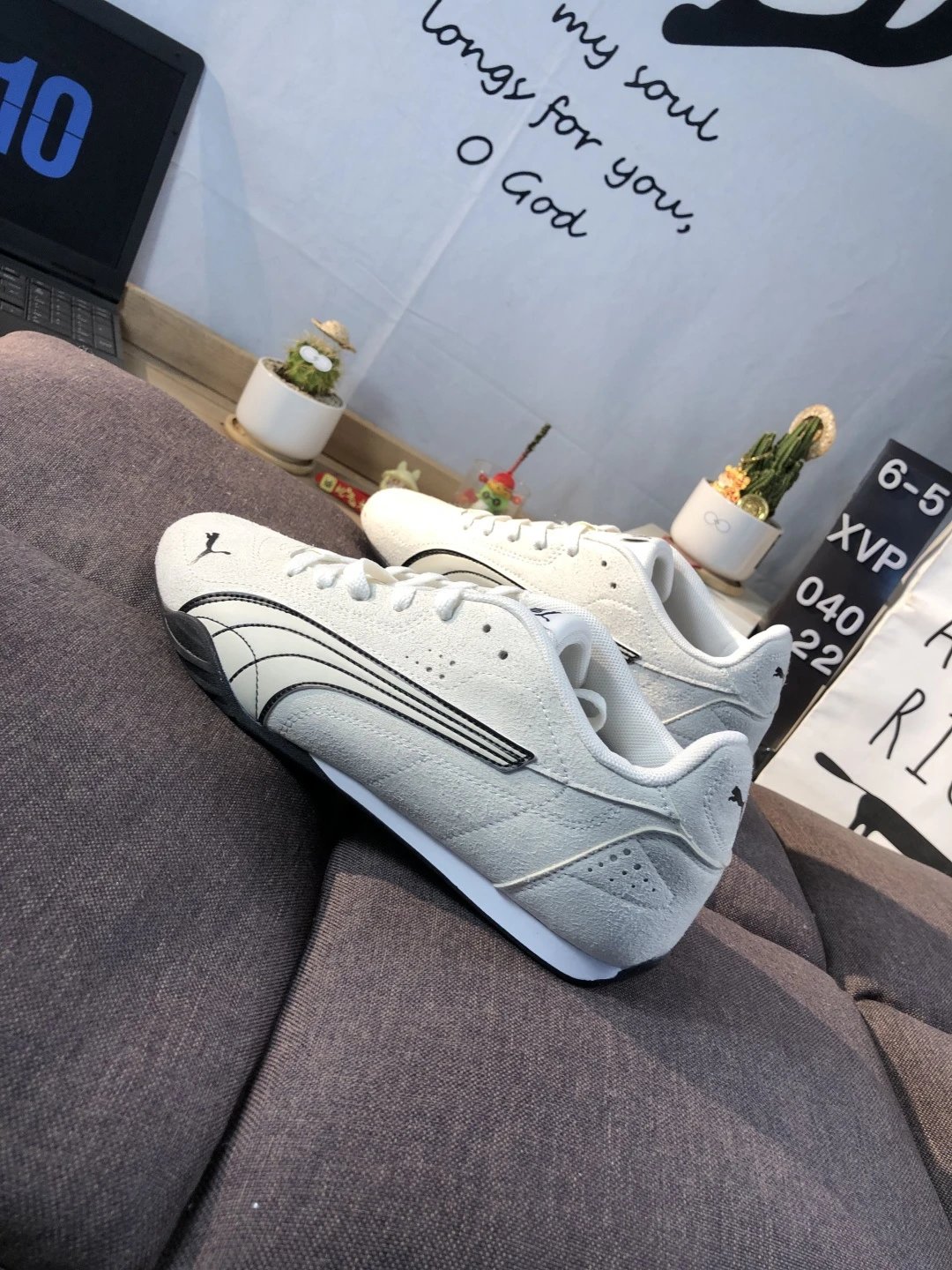 Puma Racing Sneakers White Black - Gallery Image 5 - Detailed View