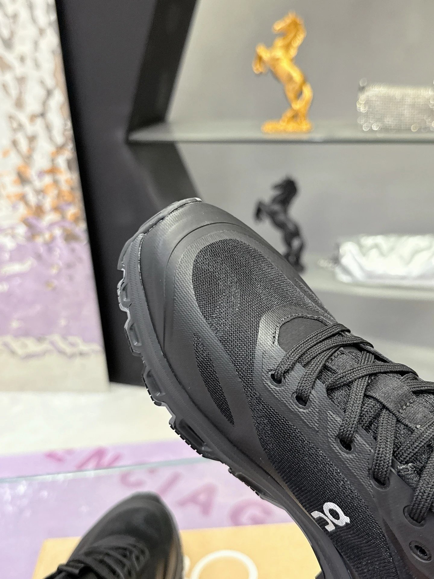 Loewe x On Running 3.0 Cloudtilt Sneakers Black White - Gallery Image 6 - Detailed View