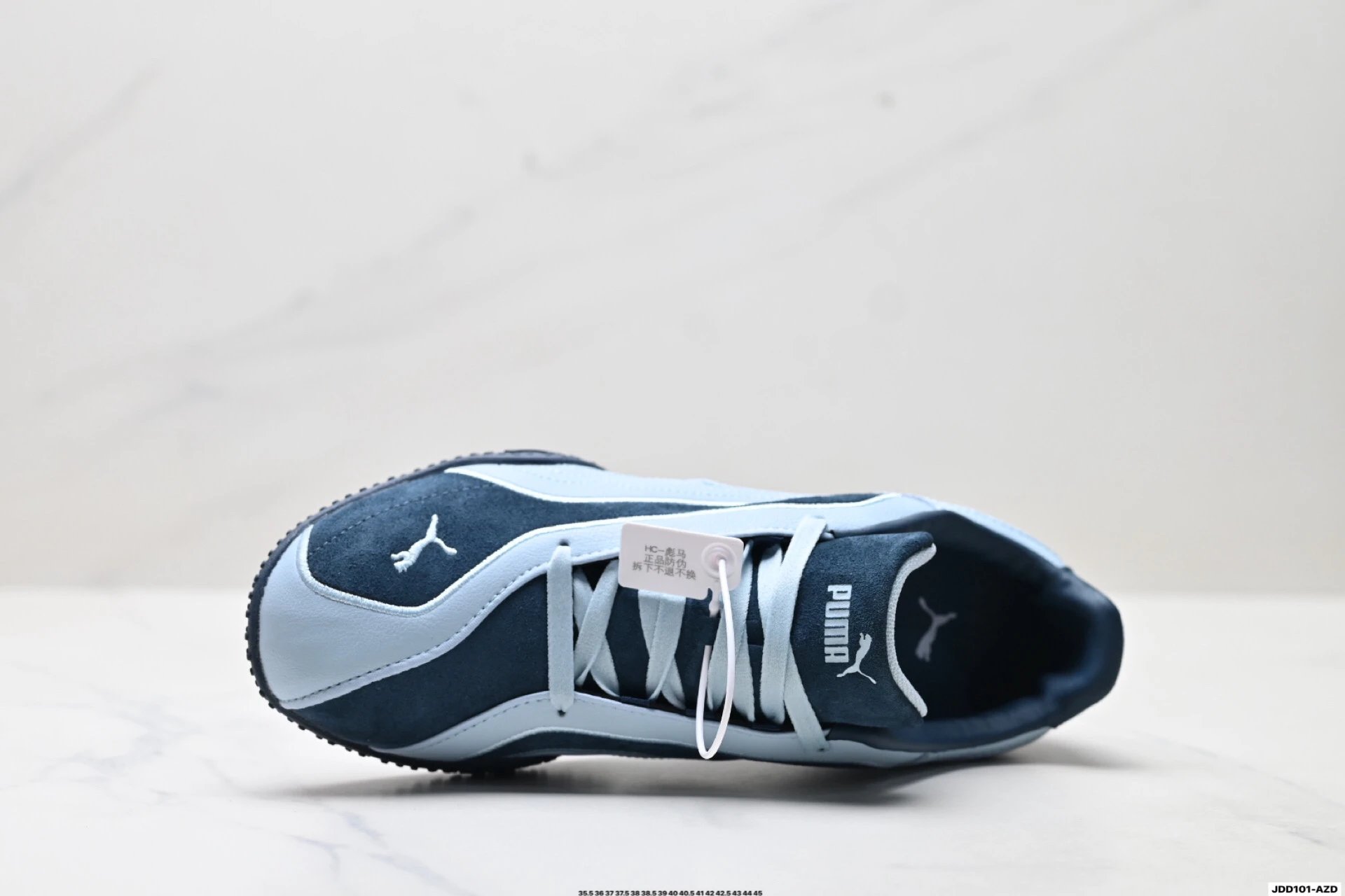 PUMA Bella V2 Leather Sneakers Blue - Gallery Image 2 - Detailed View