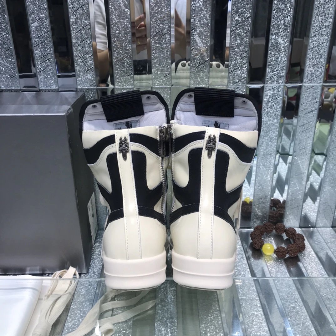 Chrome Hearts x Rick Owens Geobasket Sneakers White - Gallery Image 7 - Detailed View