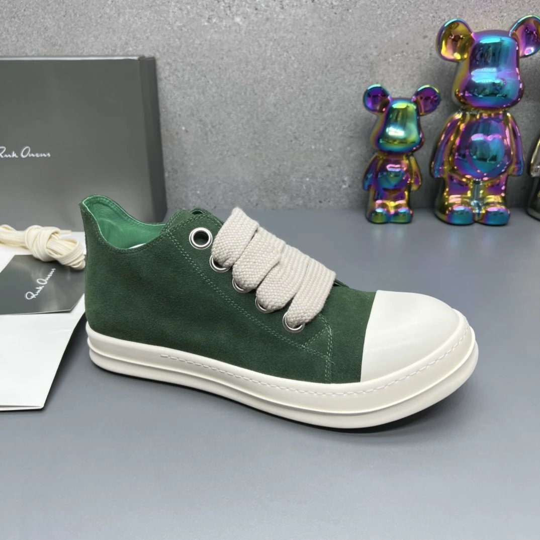 Rick Owens Suede Sneakers Green  - Rick Owens - Cnfans - $66.25