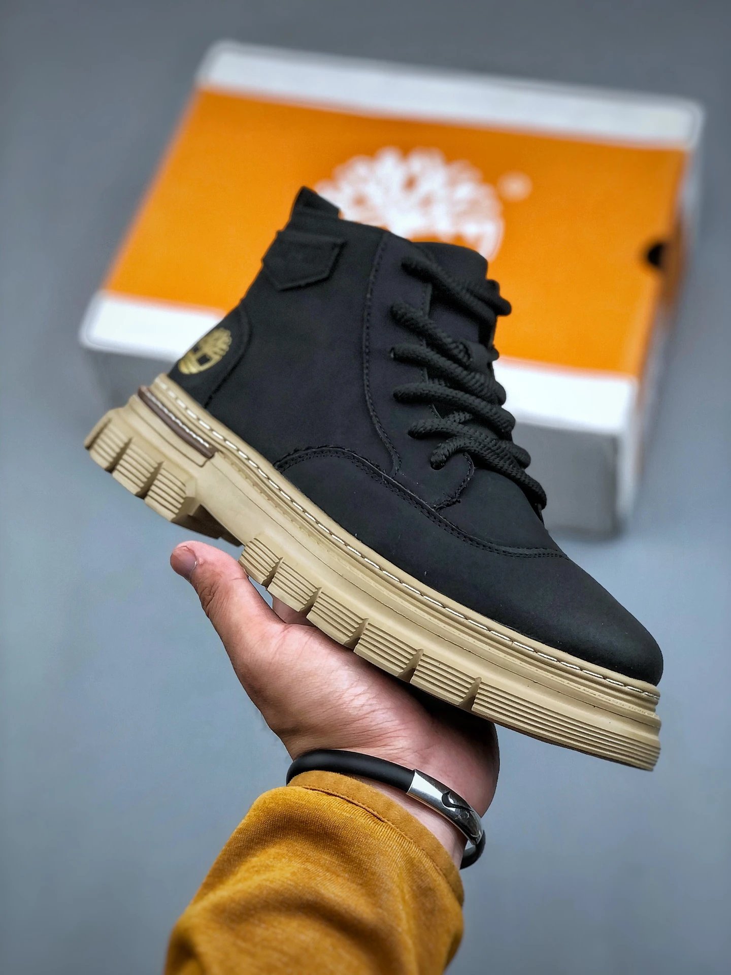 Chunky Sole Winter Boots Nubuck Black - Timberland - Cnfans - $65.16