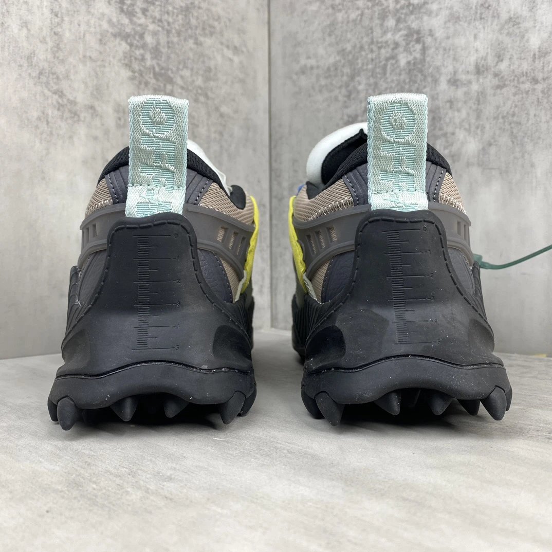 Trail Sneakers Leather Oxford Mesh EVA Sole Sage Green - Gallery Image 5 - Detailed View