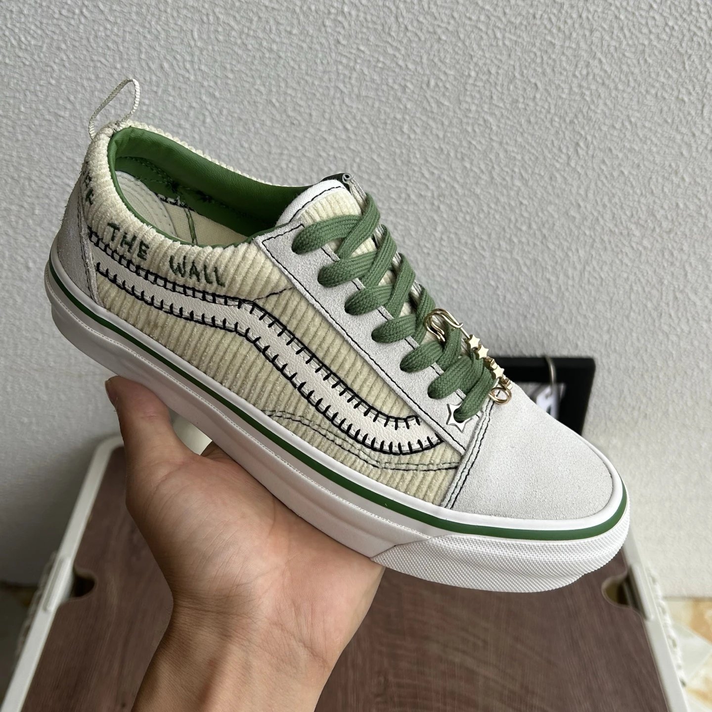 Vans Old Skool Crystal Sole Beige Green - Gallery Image 7 - Detailed View