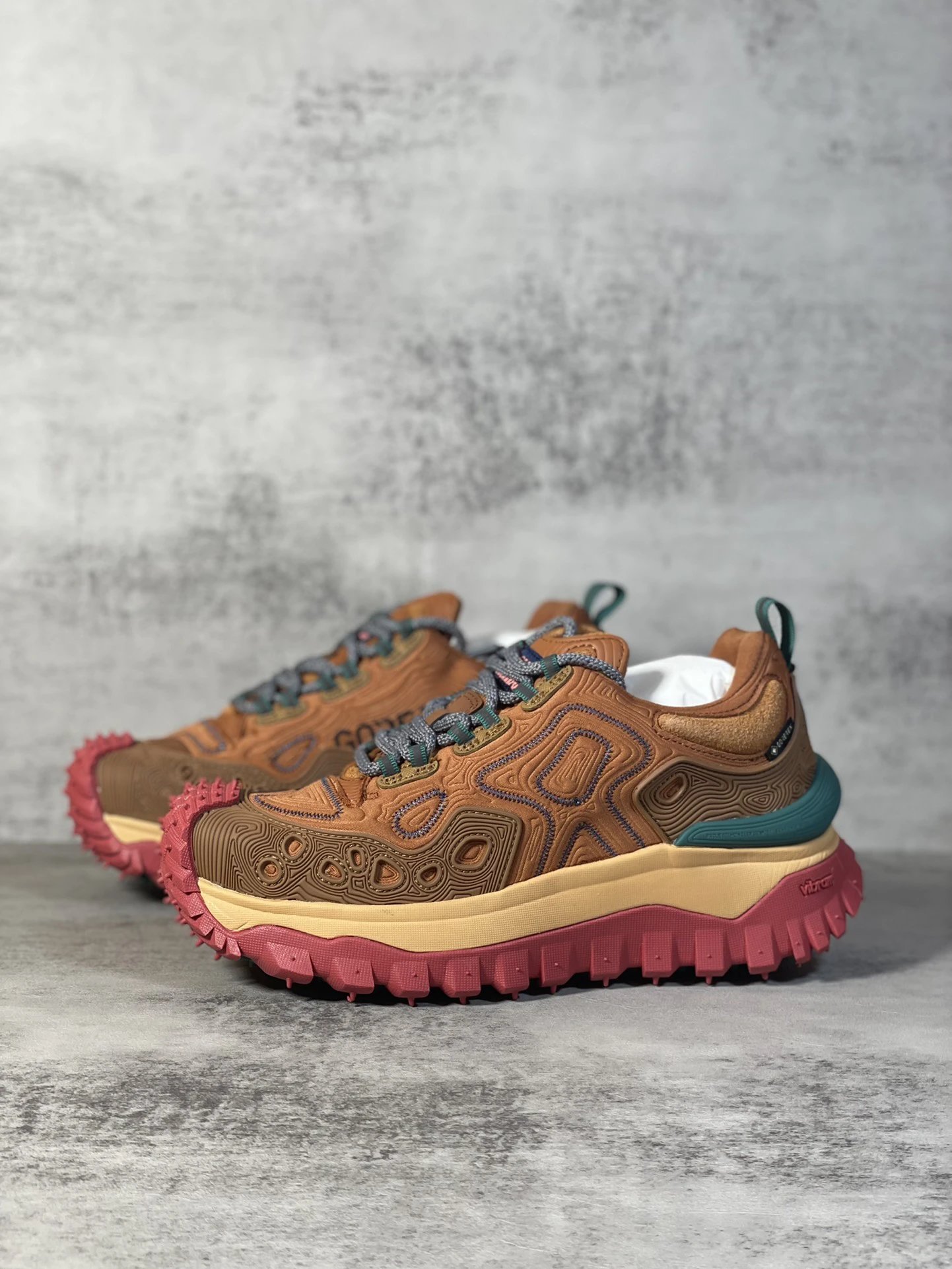 Moncler Trailgrip GTX Hiking Shoes Brown - Gallery Image 3 - Detailed View