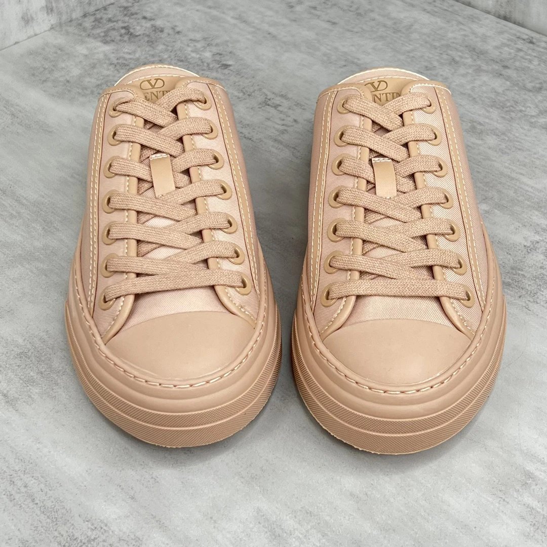 Slip-On Leather Sneakers Blush Beige - Gallery Image 4 - Detailed View