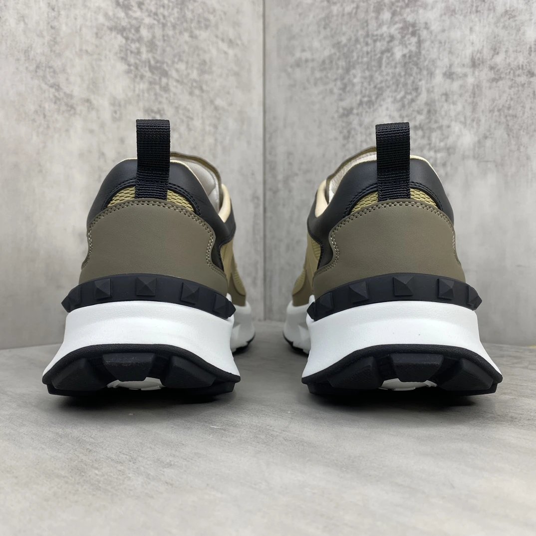 Chunky Mesh Sneakers True Act Olive Black - Gallery Image 5 - Detailed View