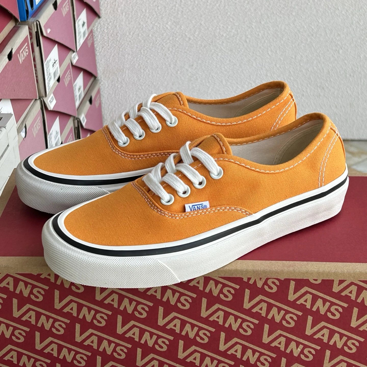 Authentic Low Top Canvas Sneakers Amber Yellow - Gallery Image 1 - Detailed View