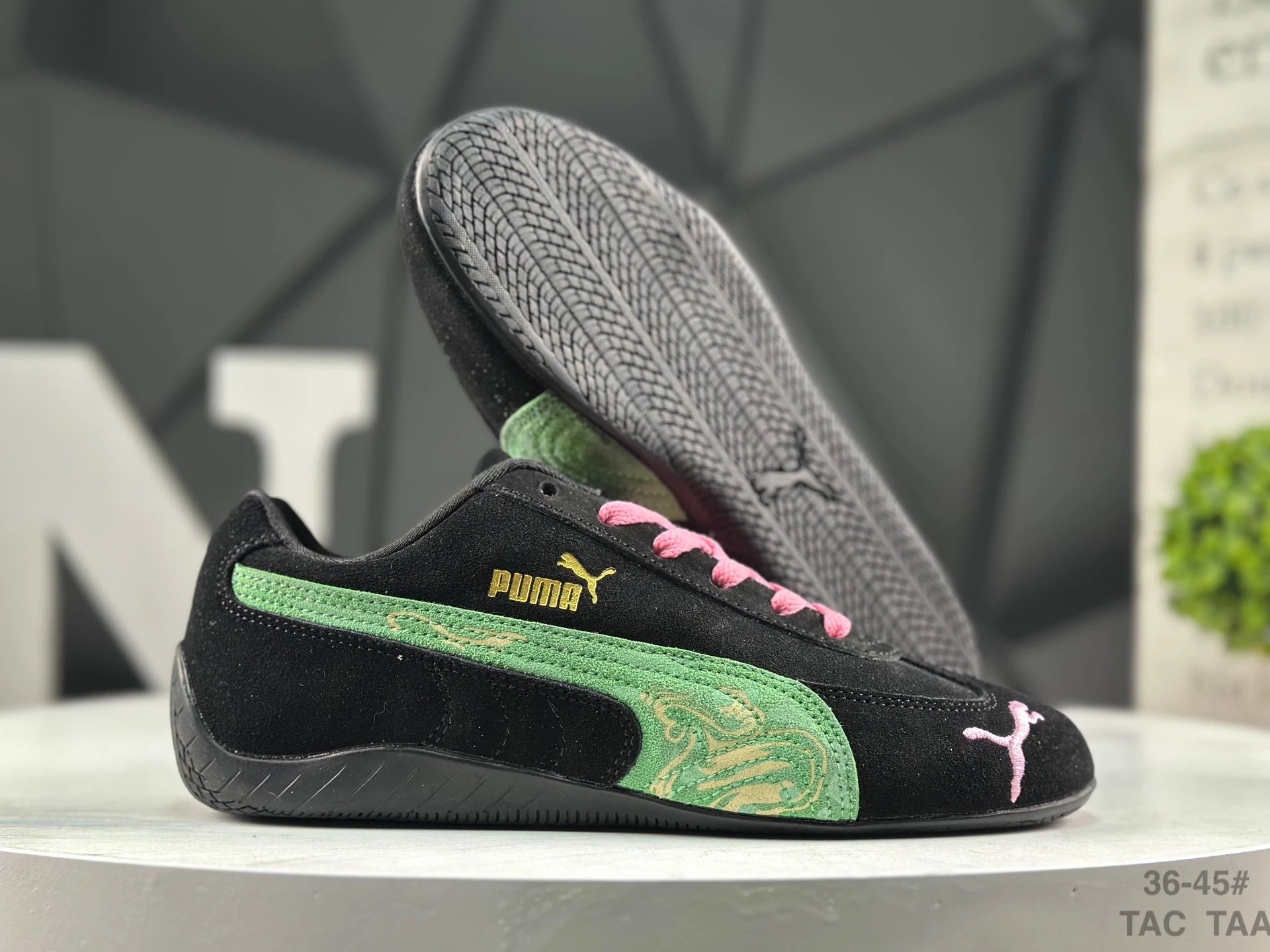 Puma Speed OG Sneakers Black Green - Puma - Cnfans - $41.01