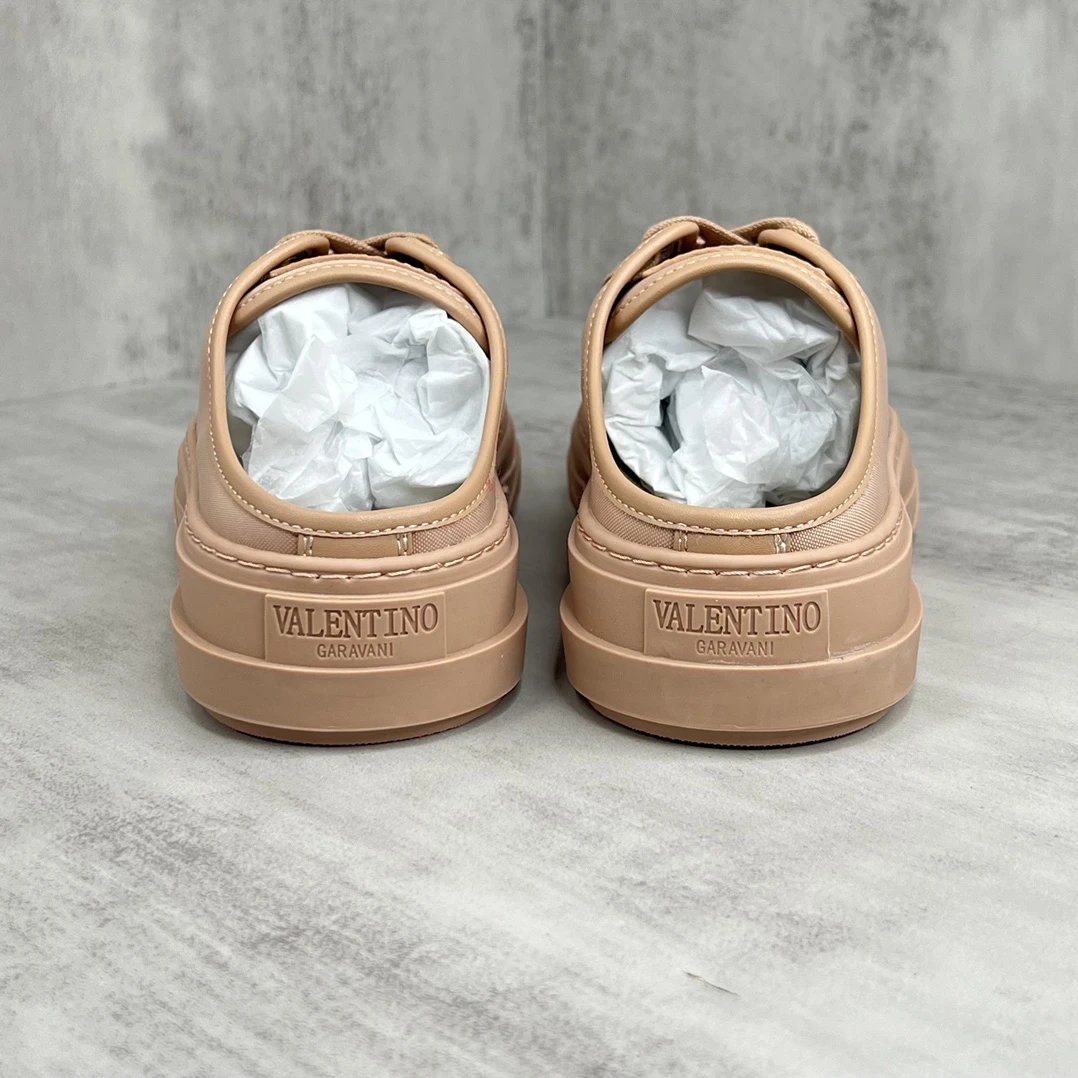 Slip-On Leather Sneakers Blush Beige - Gallery Image 5 - Detailed View