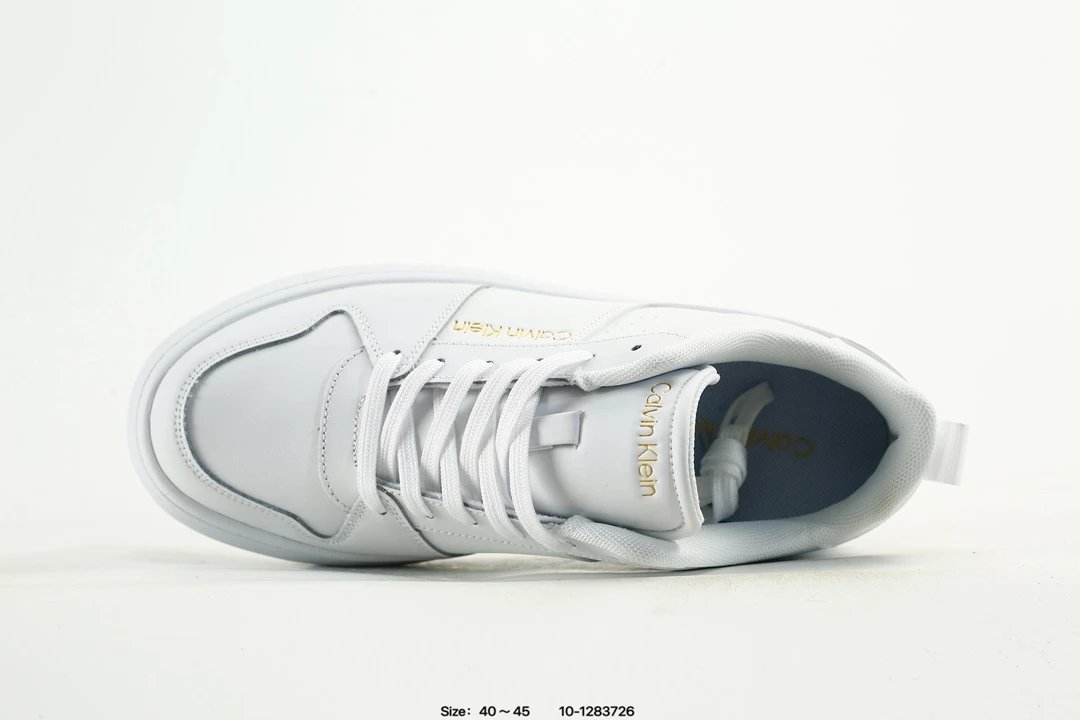 Low Top Leather Sneakers Thick Sole Casual Men’s Shoes Ivory - Gallery Image 4 - Detailed View