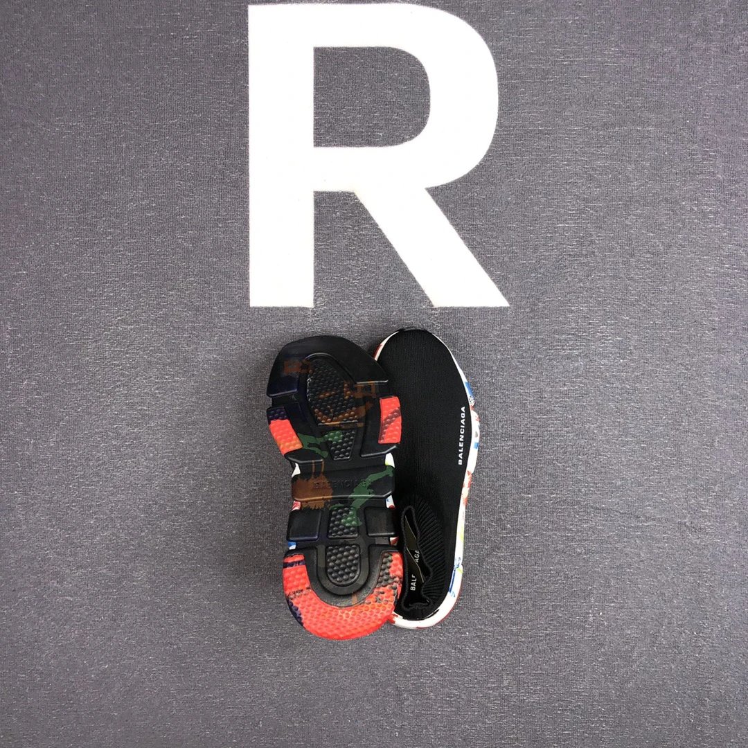 Speed Trainer Sock Sneakers Knit Breathable Sole Multicolor - Gallery Image 8 - Detailed View