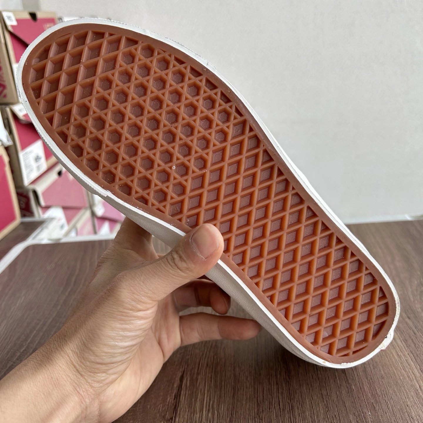 Authentic Low Top Canvas Sneakers Beige Latte - Gallery Image 8 - Detailed View