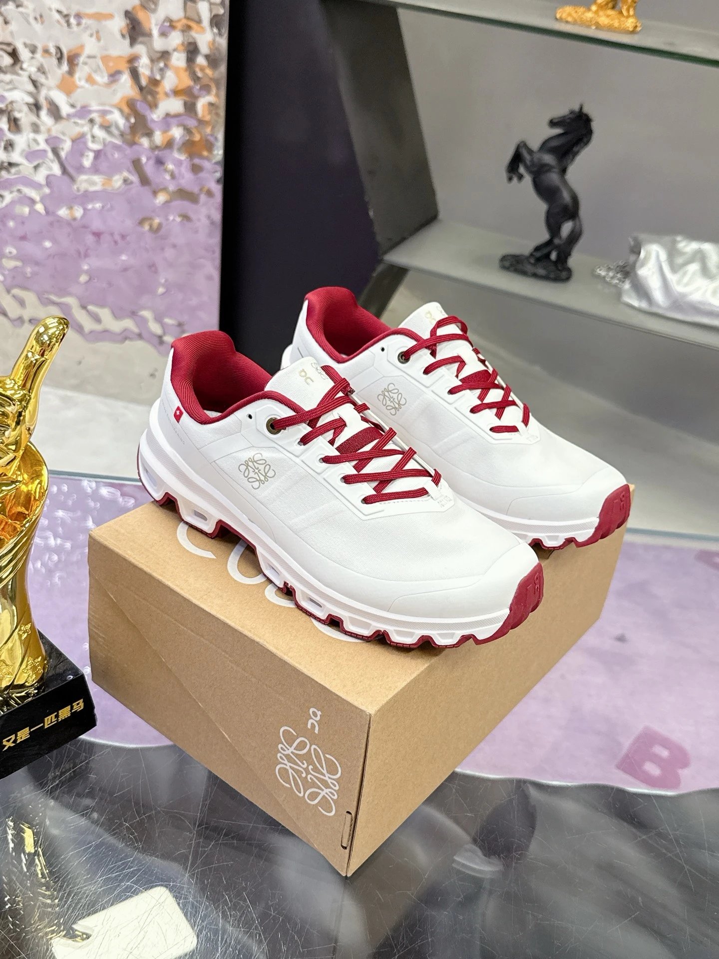 Loewe x On Running 3.0 Cloudtilt Sneakers White Red - High Quality Product Image - Cnfans