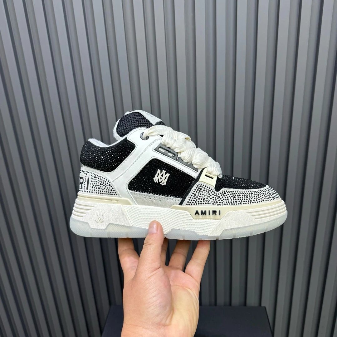 Luxury Low Top Leather Skate Shoes Ivory Black - Gallery Image 2 - Detailed View