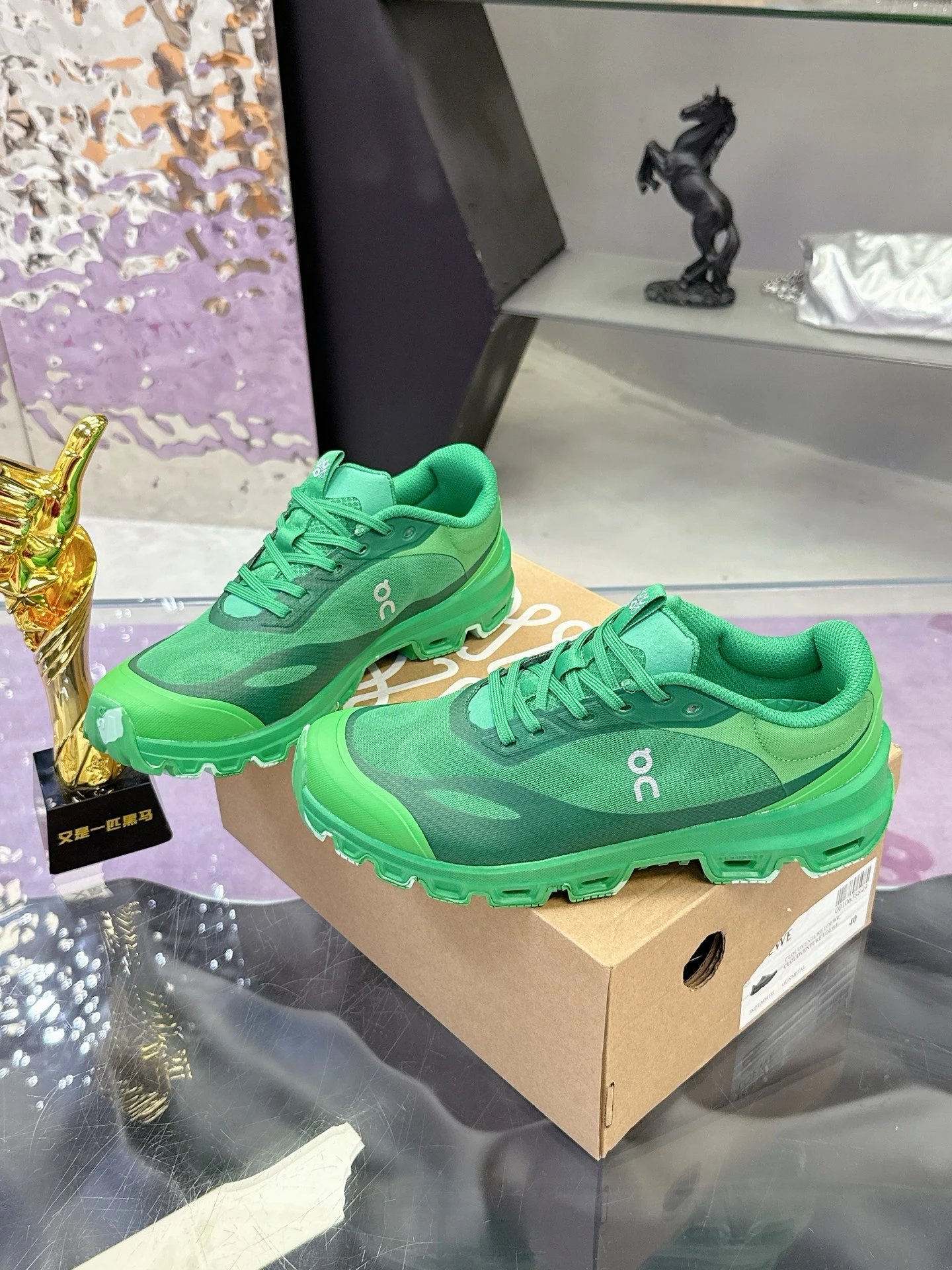 Loewe x On Running 3.0 Cloudtilt Sneakers Green - Gallery Image 7 - Detailed View