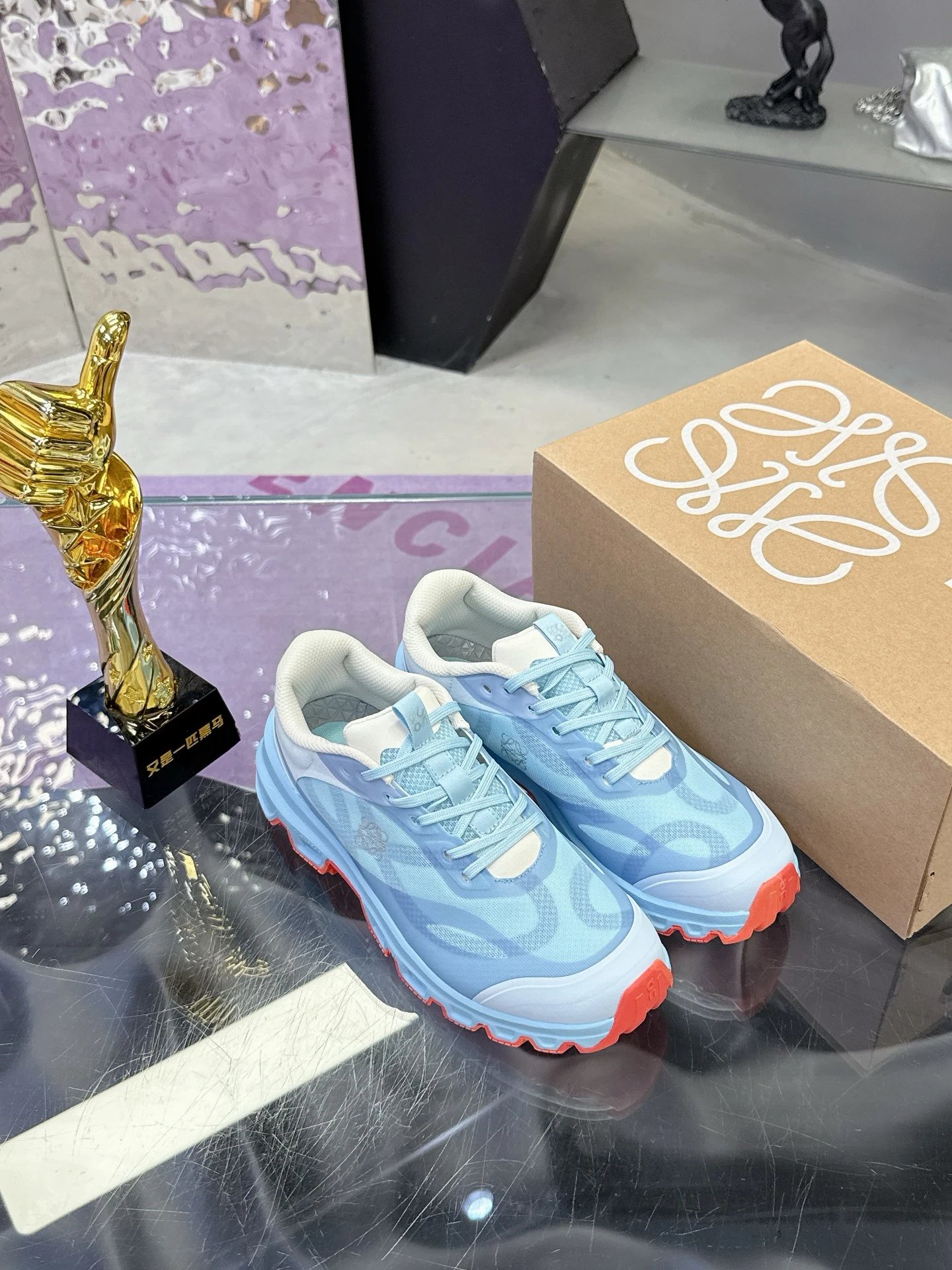 Loewe x On Running 3.0 Cloudtilt Sneakers Blue - Gallery Image 4 - Detailed View