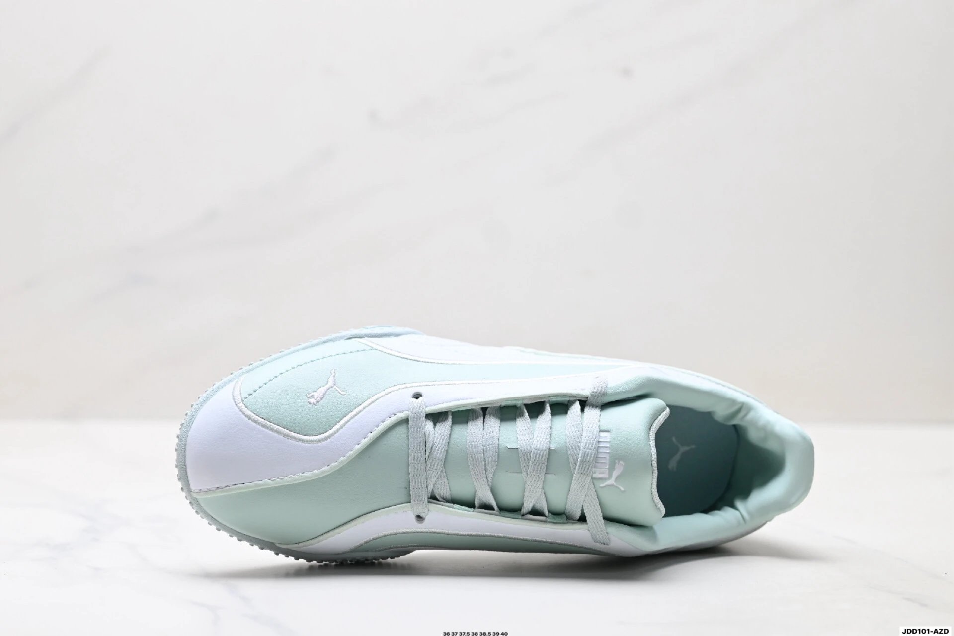 PUMA Bella V2 Leather Sneakers Mint Green - Gallery Image 2 - Detailed View
