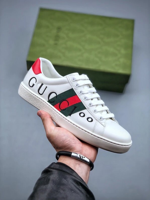Gucci Bee White Red Sneakers Embroidered GUCCI - Gucci - Cnfans - $57.42
