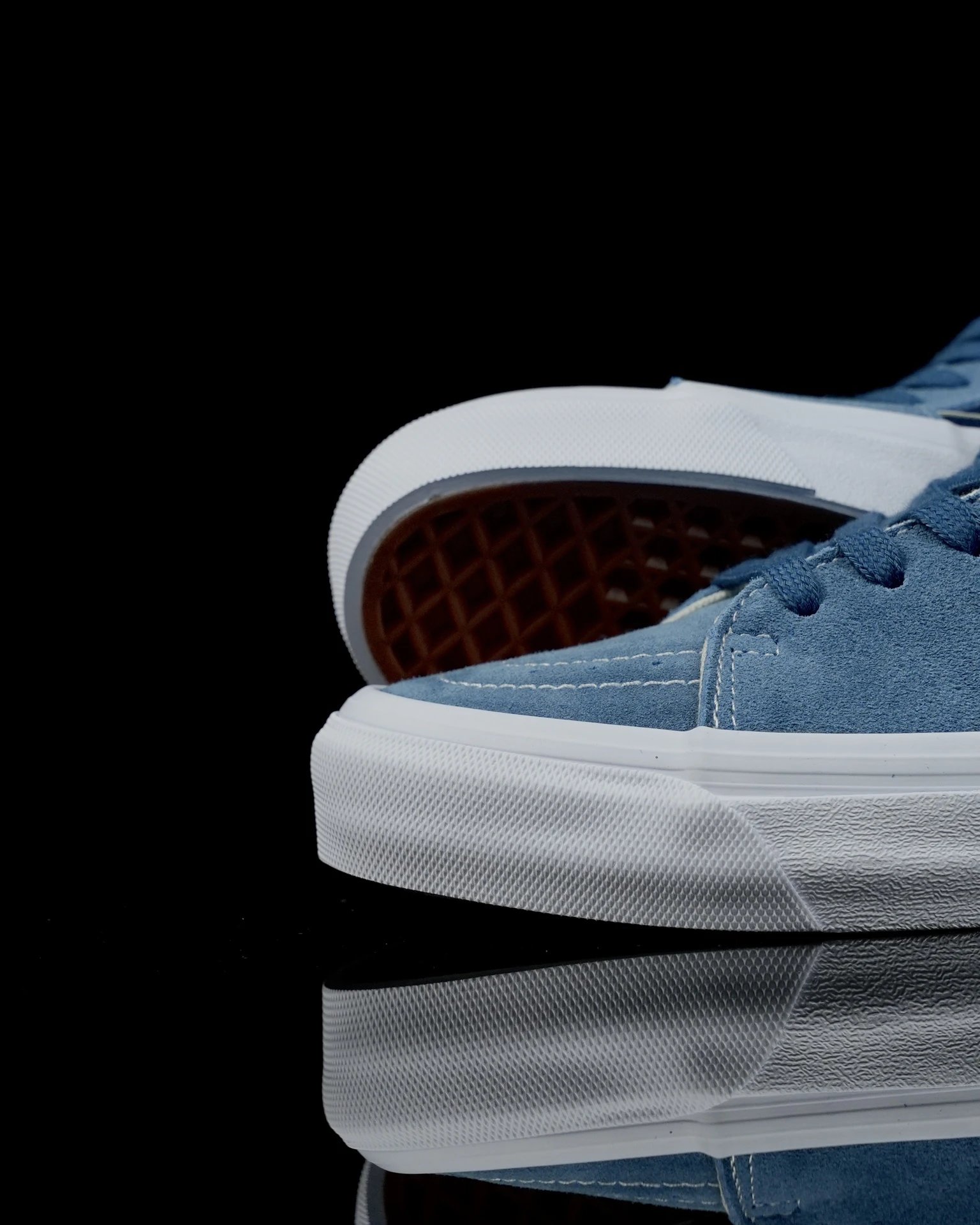 Unisex Suede Skate Sneakers Navy Blue - Gallery Image 9 - Detailed View