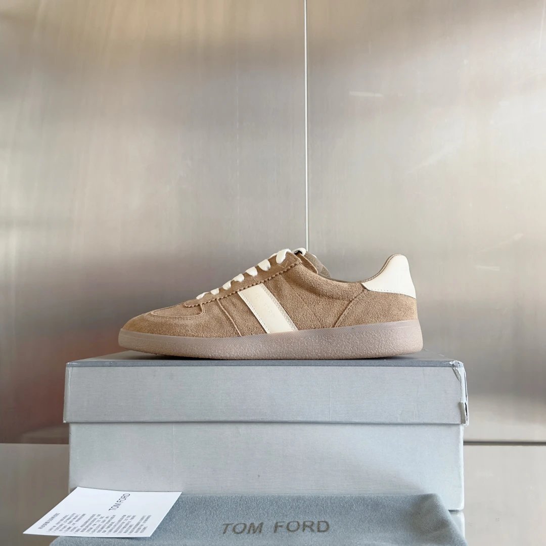 Suede Leather Trainer Sneakers Sandstone Beige - Related Product - Cnfans