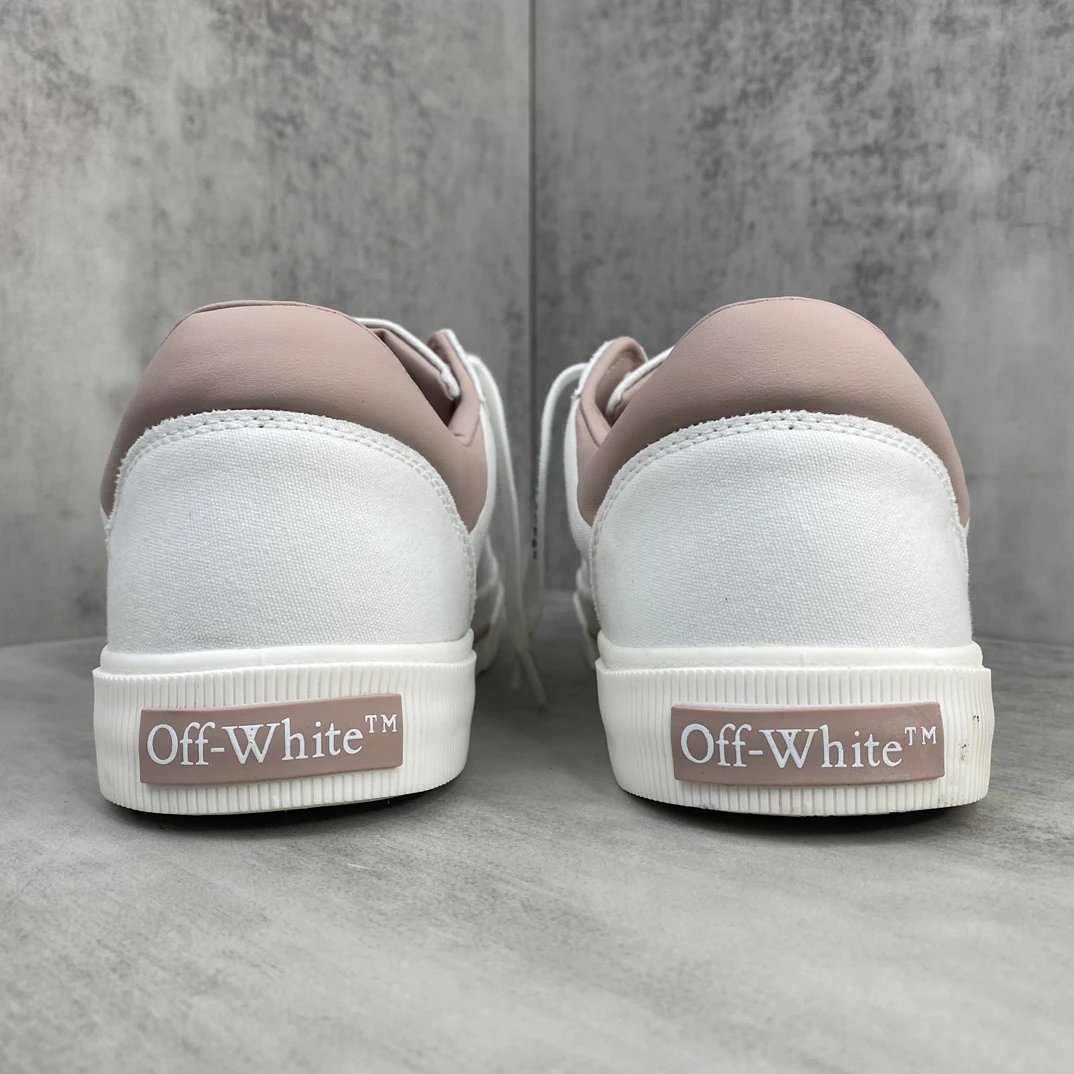 Low Vulcanized Canvas Sneakers Leather Lining Rose White - Gallery Image 5 - Detailed View