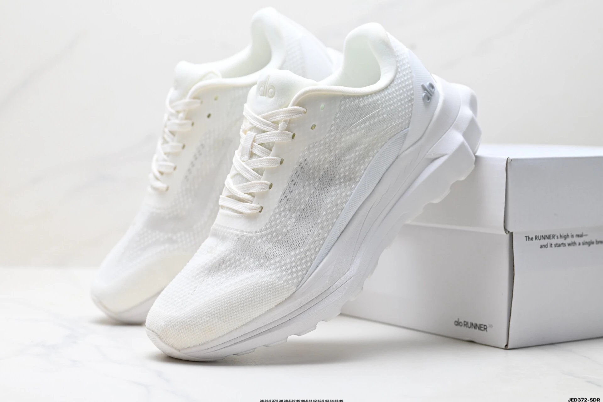 Alo Yoga Alo Runner Sneakers White  - Gallery Image 8 - Detailed View