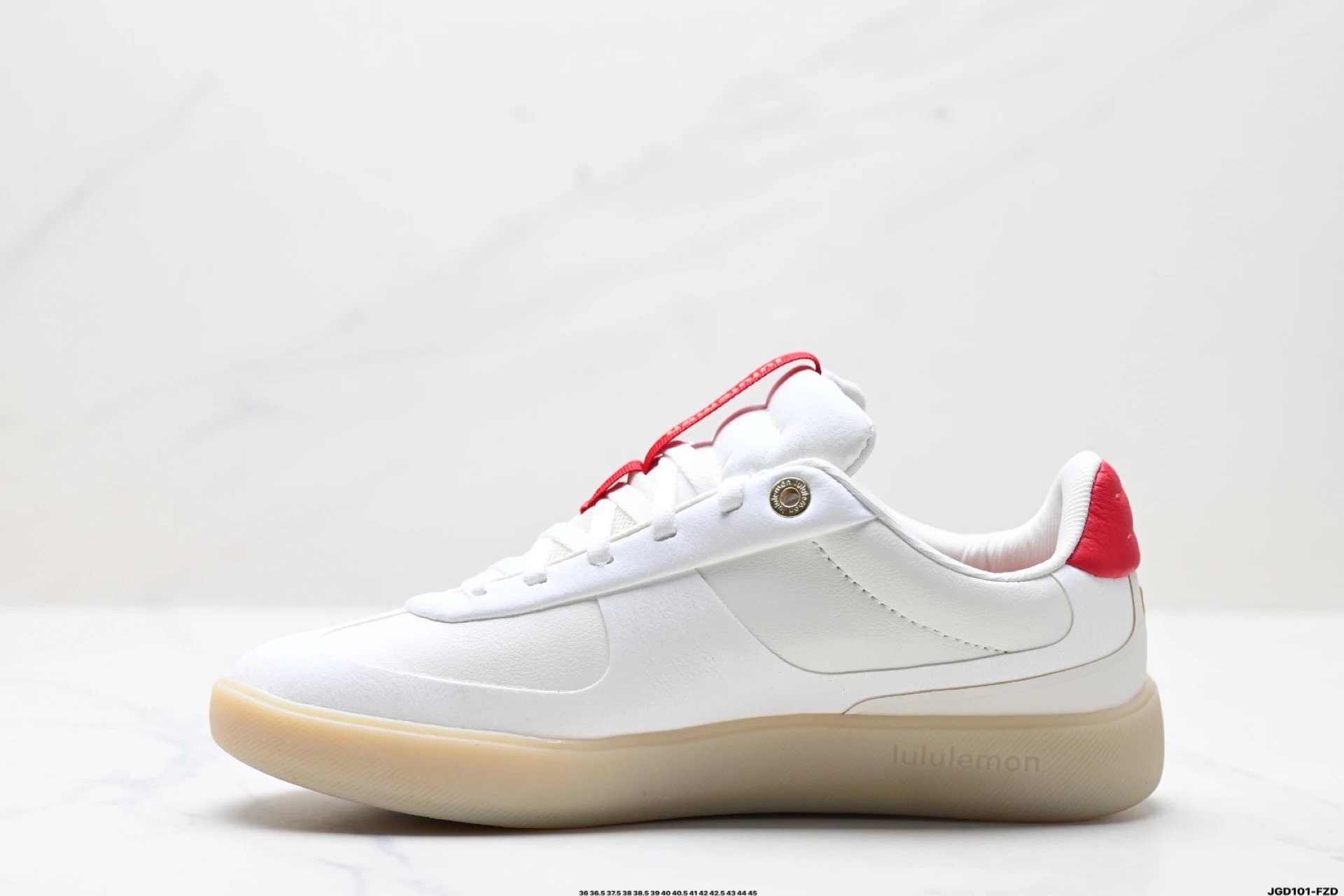 Lululemon Lifestyle Low Sneakers White Red - Gallery Image 3 - Detailed View