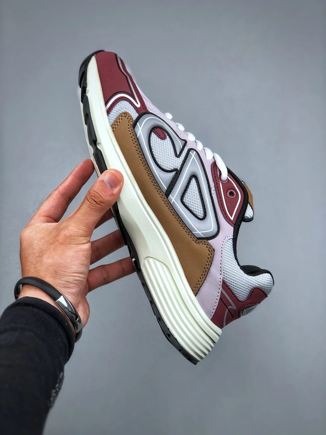 Dad Sneakers, Mesh, Taupe - Gallery Image 2 - Detailed View