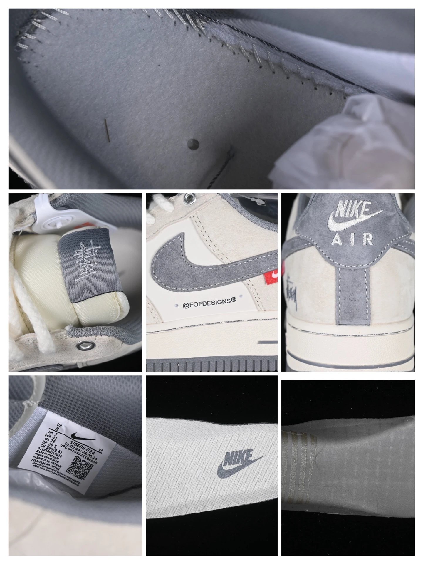 Suede Casual AF1 Low Sneakers Warm Taupe - Gallery Image 9 - Detailed View
