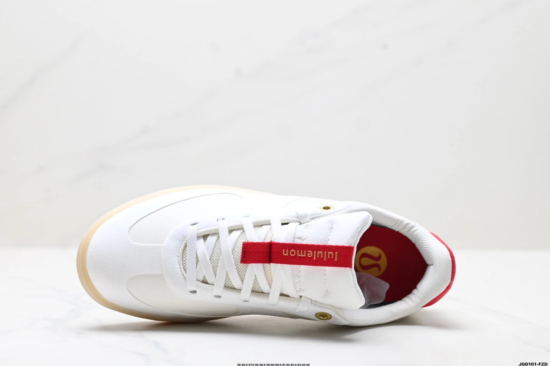 Lululemon Lifestyle Low Sneakers White Red - Gallery Image 2 - Detailed View