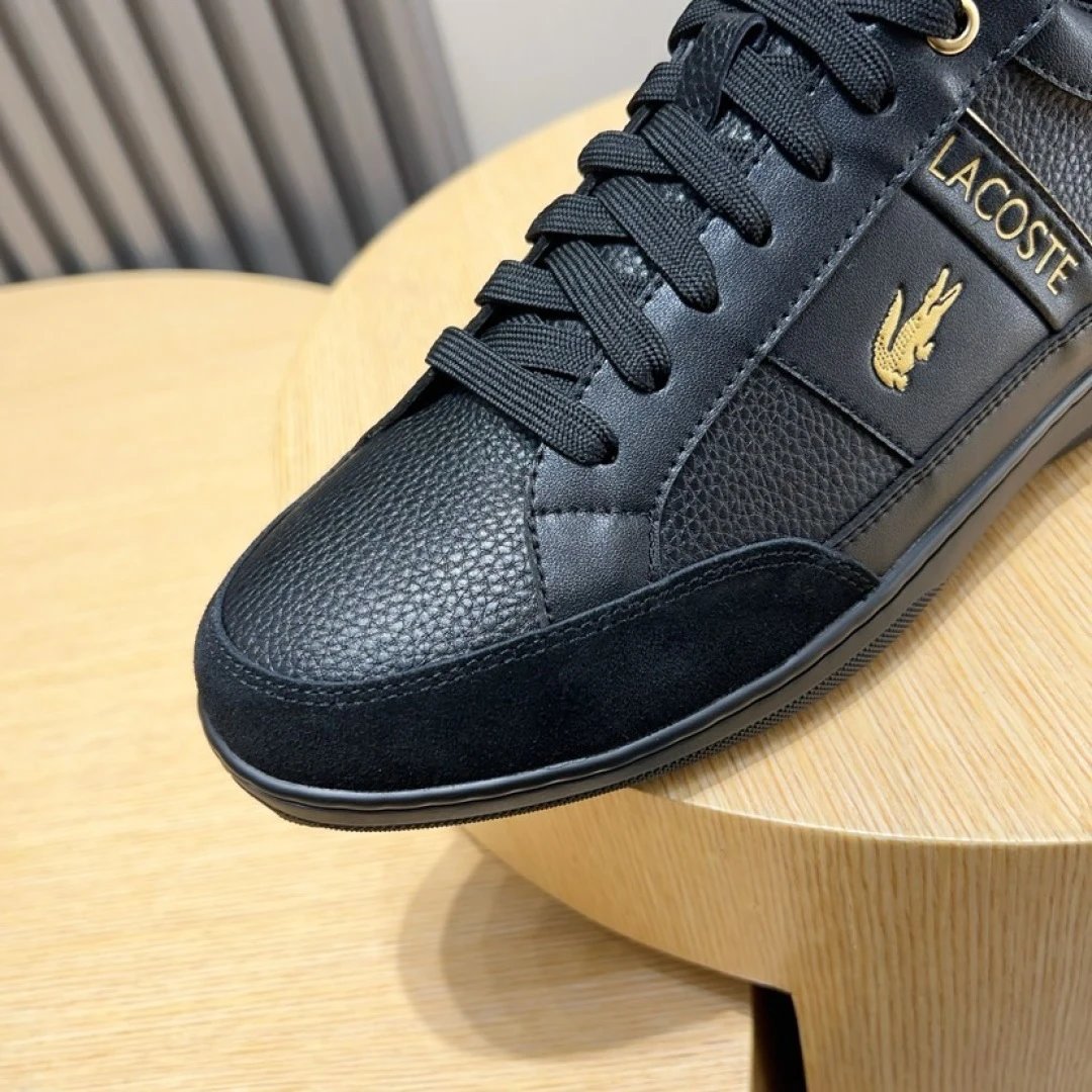 Lacoste Black Premium Sneakers - Gallery Image 8 - Detailed View