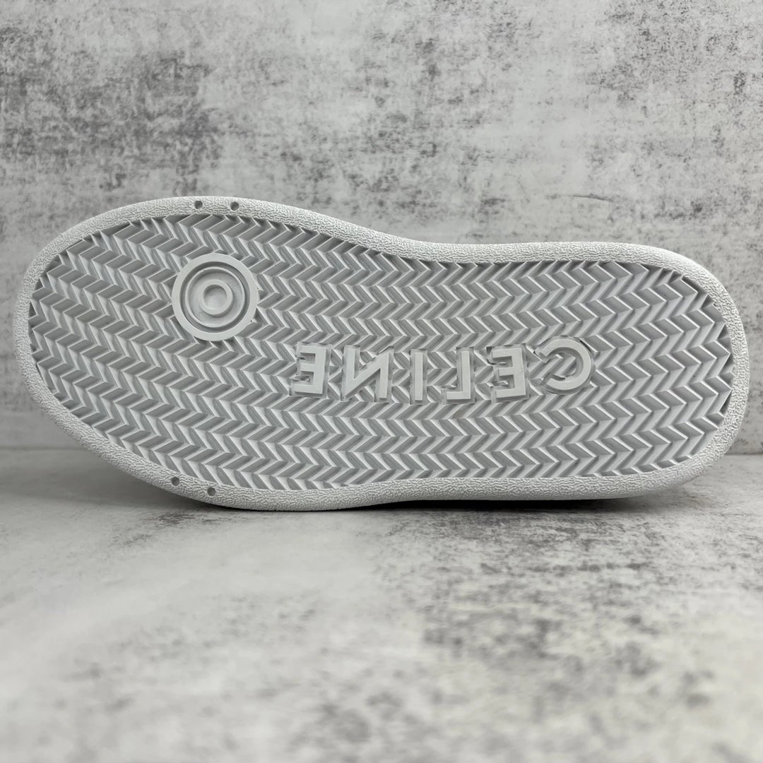 Platform Leather Sneakers Summer Casual Biscuit Sole Ivory - Gallery Image 8 - Detailed View