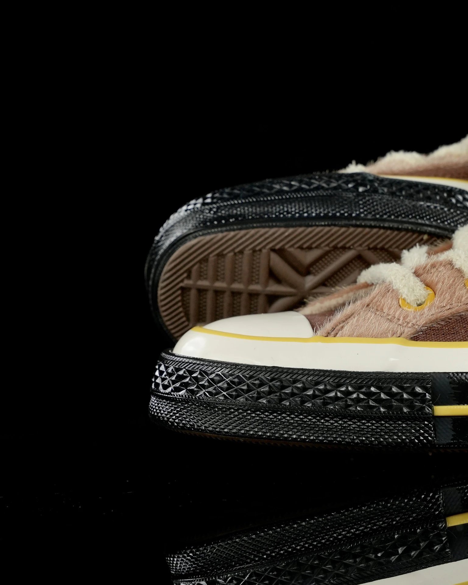 High Top Fleece Monkey Sneakers Chestnut Brown - Gallery Image 9 - Detailed View