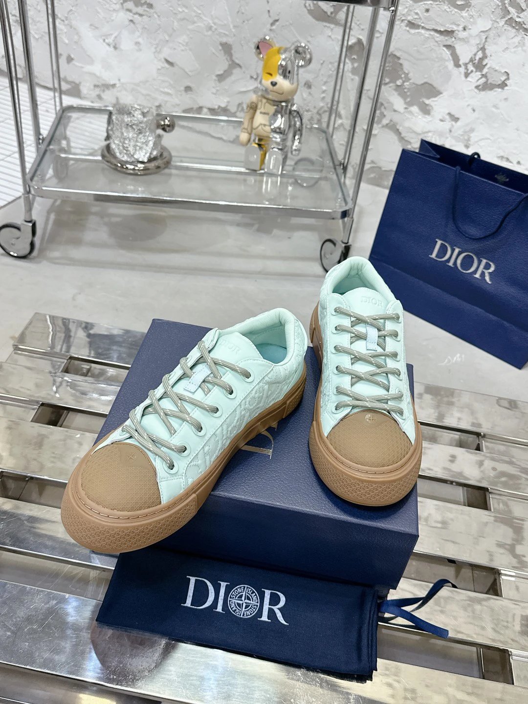 Casual Satin Sneakers Sage Green - Gallery Image 7 - Detailed View