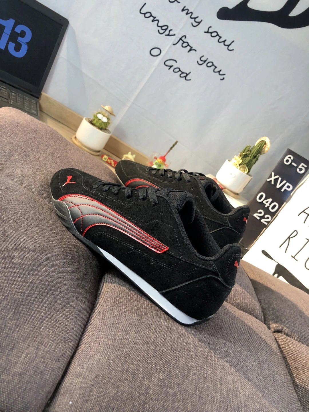 Puma Racing Sneakers Black Red - Gallery Image 5 - Detailed View