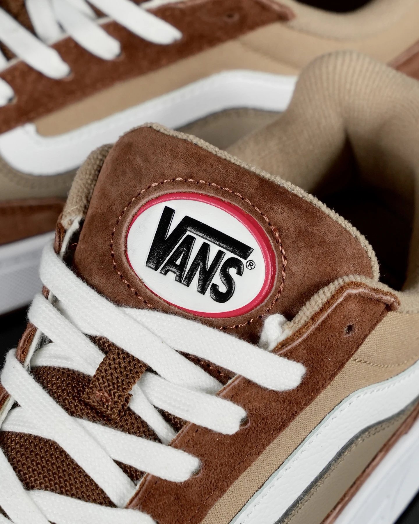 Retro Skate Suede Leather Sneakers Chestnut Brown - Gallery Image 6 - Detailed View