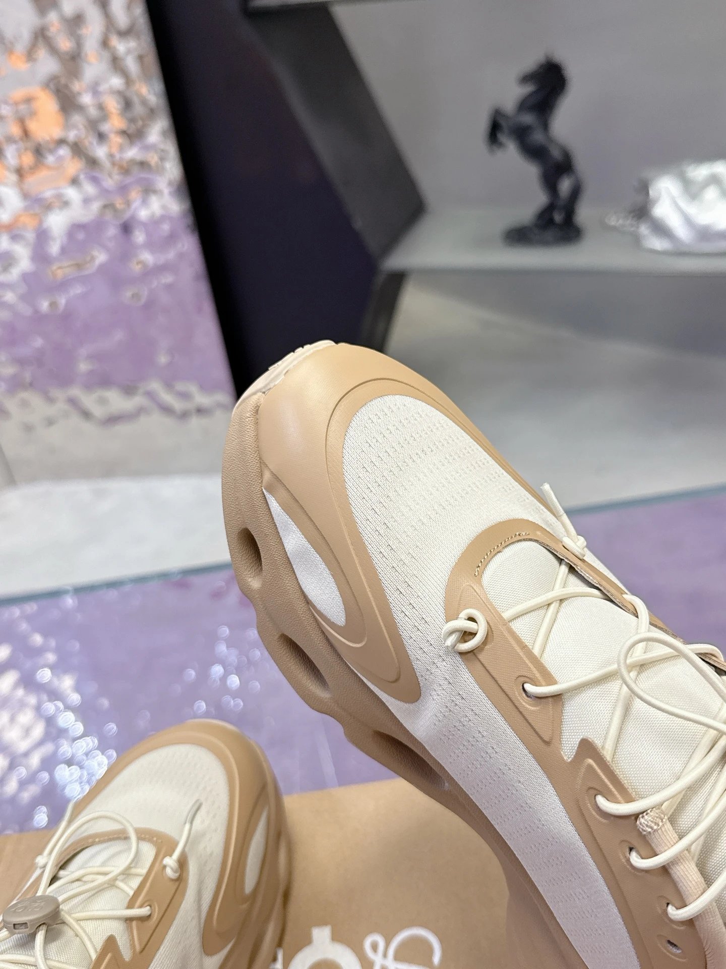 Loewe x On 3.0 Cloudventure Sneakers White Brown - Gallery Image 7 - Detailed View