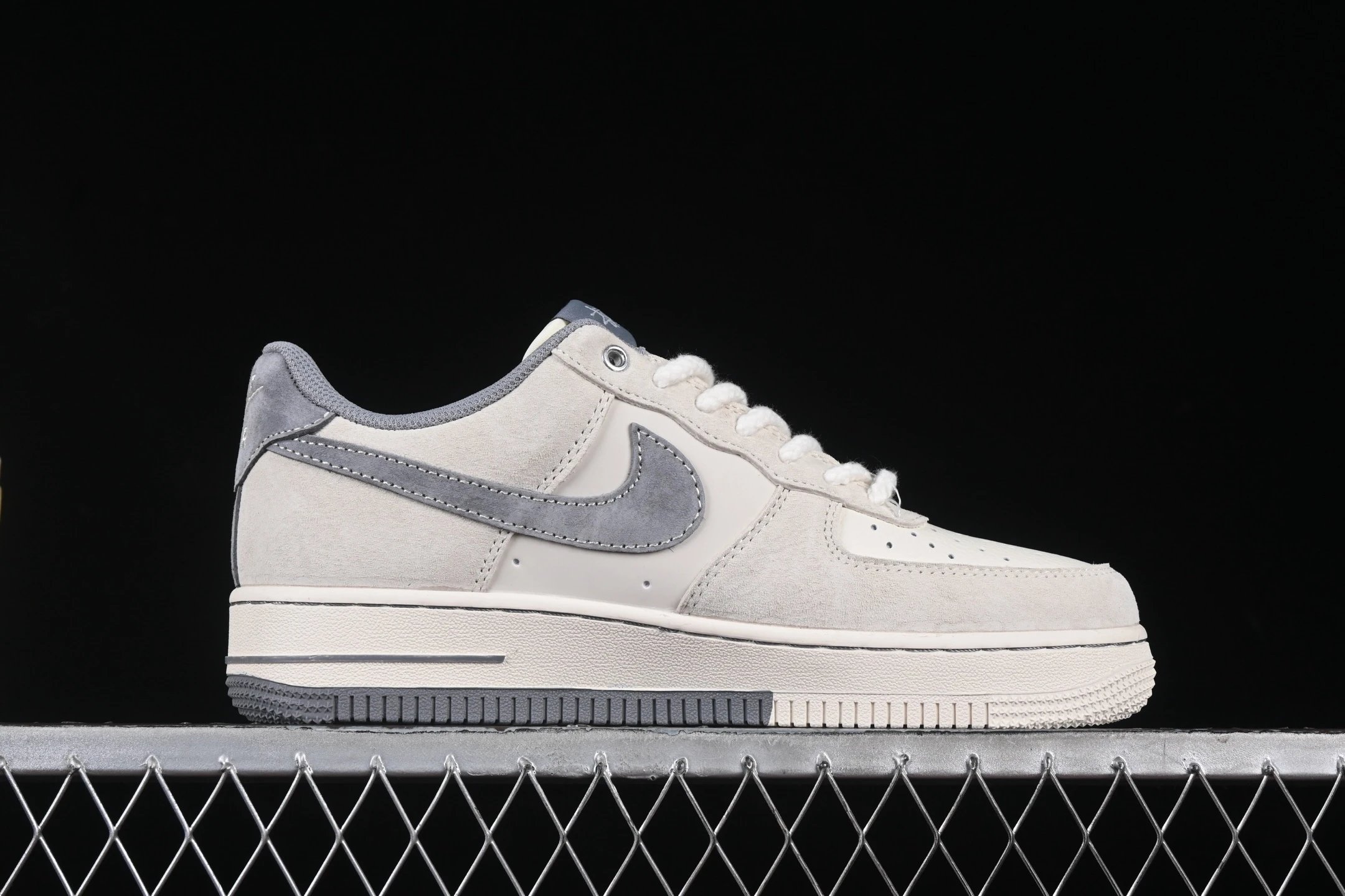 Suede Casual AF1 Low Sneakers Warm Taupe - Gallery Image 2 - Detailed View