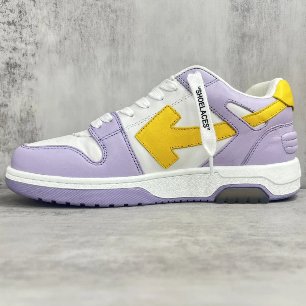 Off-White Low Sneakers Purple Yellow - Gallery Image 7 - Detailed View