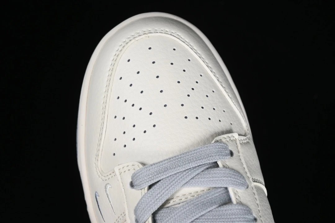 Leather Skate Shoes Ivory Gray - Gallery Image 7 - Detailed View