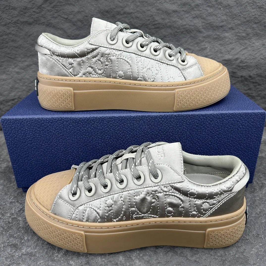 Cotton Sneakers Oblique Dove - Gallery Image 1 - Detailed View