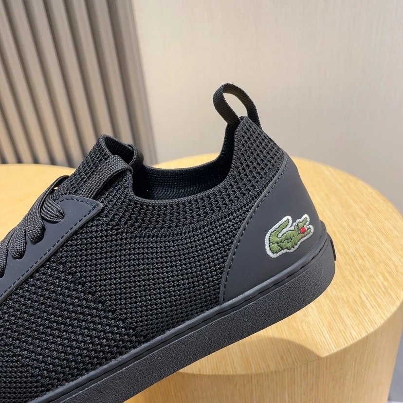 Lacoste Black Classic Sneakers - Gallery Image 6 - Detailed View