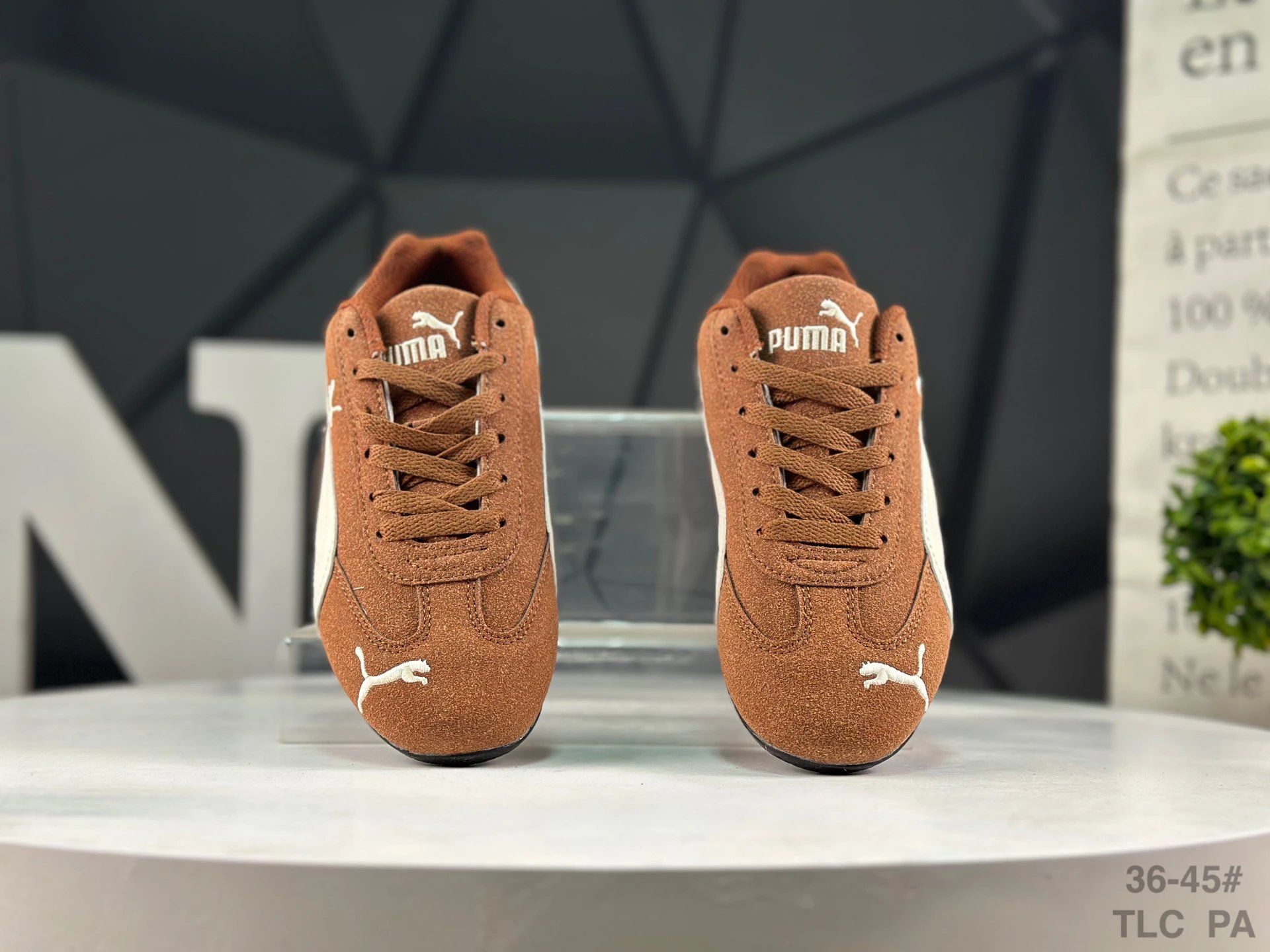 Puma Speed OG Sneakers Brown White - Gallery Image 8 - Detailed View