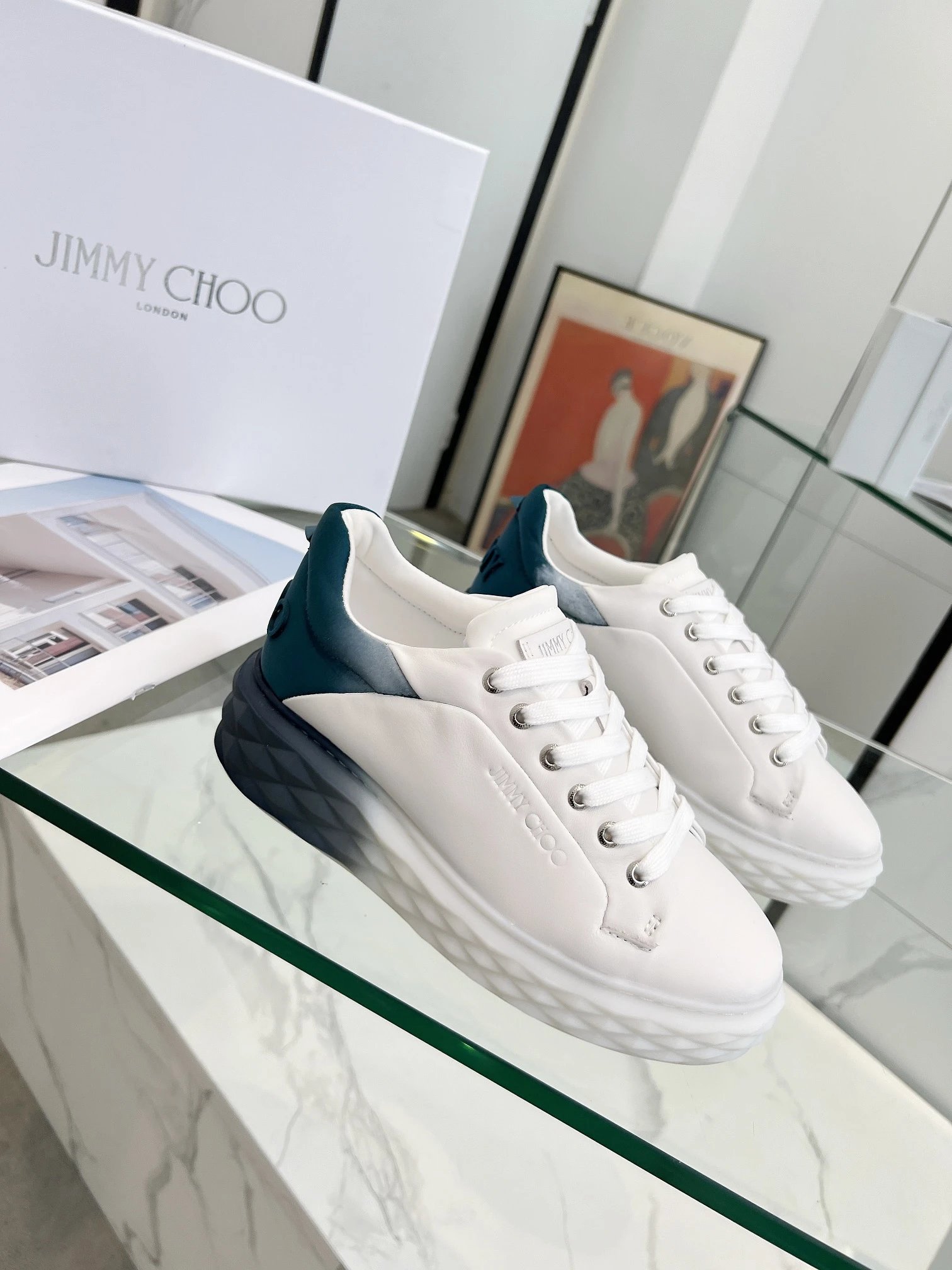 Jimmy Choo Diamond Sneakers Multi - Gallery Image 3 - Detailed View