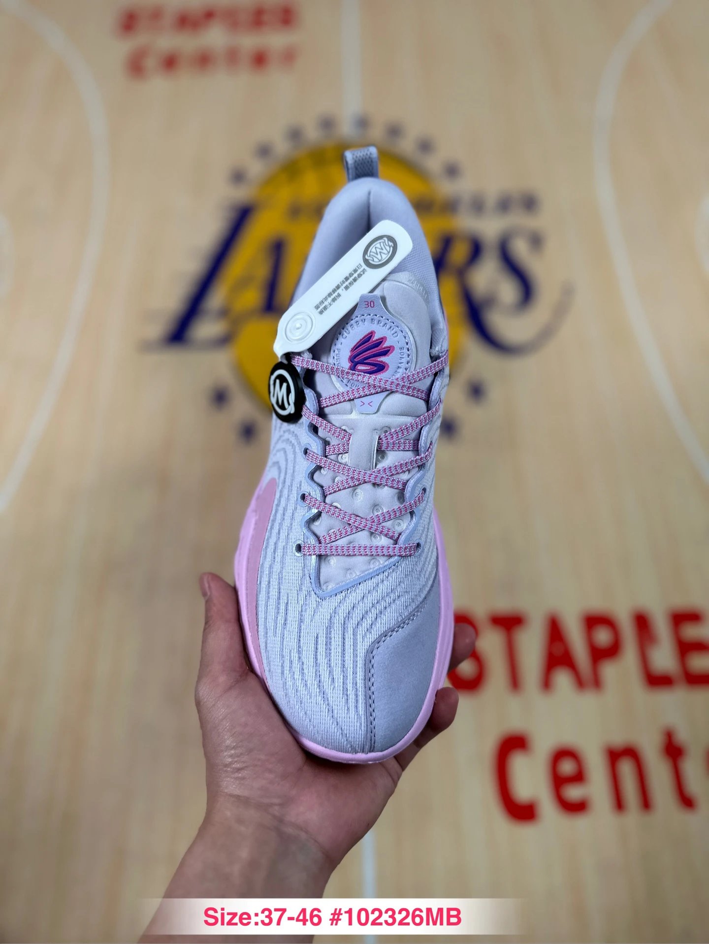 Curry 12 Mesh Basketball Shoes Lilac Pink - Gallery Image 6 - Detailed View