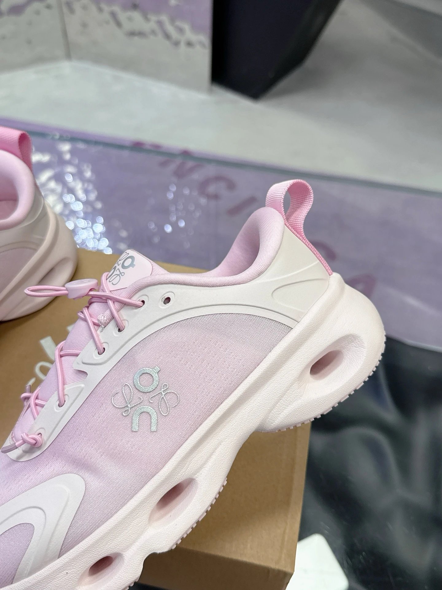 Loewe x On 3.0 Cloudventure Sneakers Pink - Gallery Image 9 - Detailed View