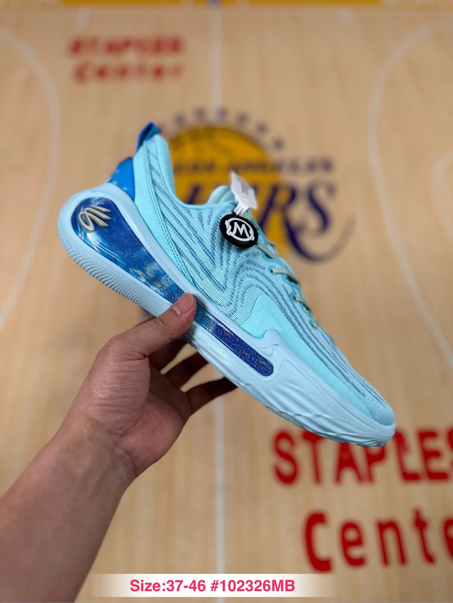 Curry 12 Mesh Low Basketball Sneakers Ice Blue - Gallery Image 5 - Detailed View