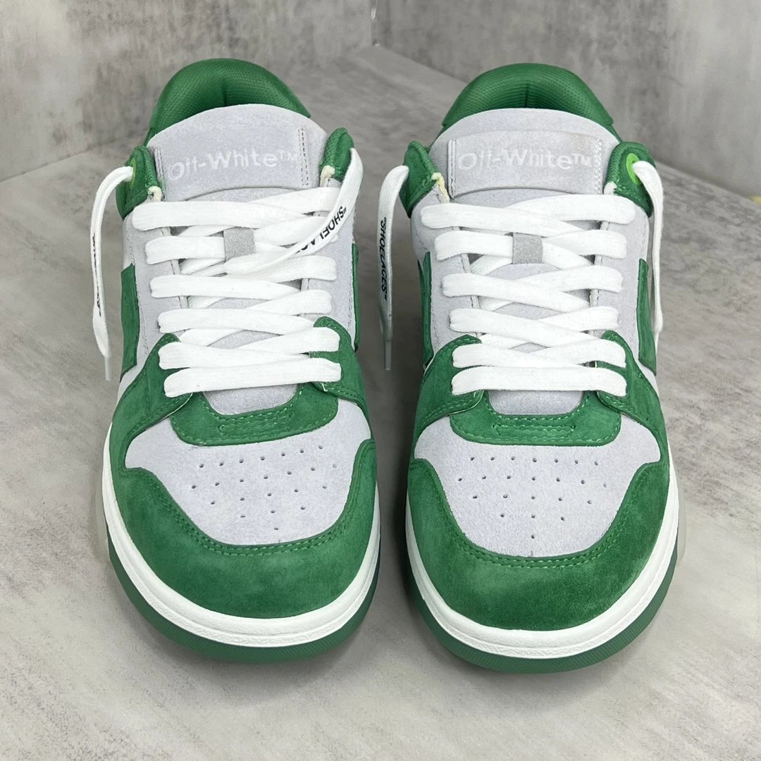 Low Top Suede Leather Sneakers Retro Emerald Green - Gallery Image 4 - Detailed View
